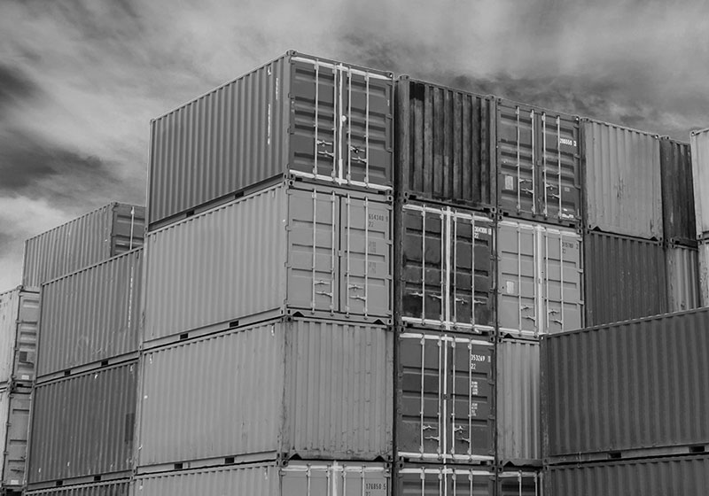stack of shipping containers