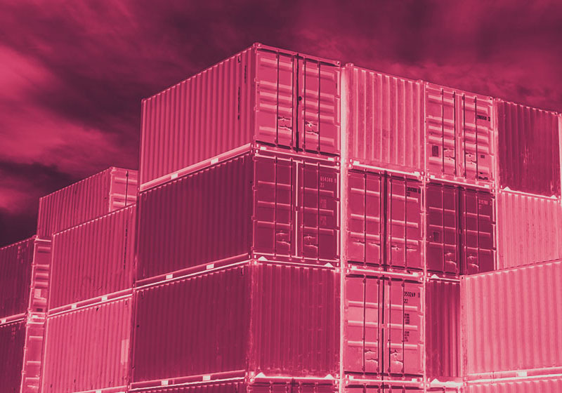 stack of shipping containers