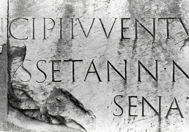 roman concrete with incsription